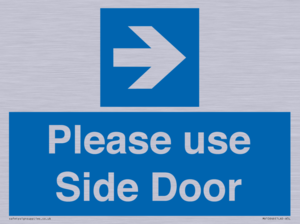 Please use Side Door (arrow Right) 
